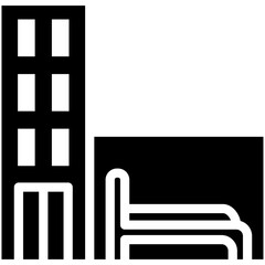 Accommodation vector icon illustration of Vacation and Tourism iconset.