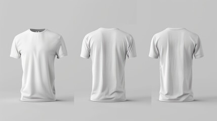 plain white t-shirt mockup template, with view,front, back