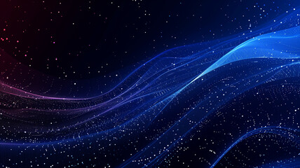 Obraz premium Abstract blue and red wave pattern on dark background