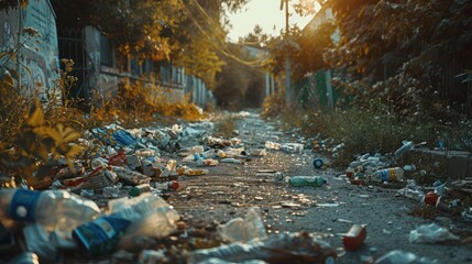 Obraz premium Garbage in the community