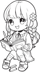 Children Book Cover Silhouette Vector illustration eps