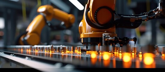 Robotic Arm Assembling Components on a Conveyor Belt