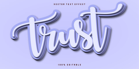 Trust 3D editable text effect template