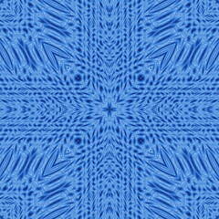 Bright Indigo Ethnic Knit backdrop.  art pattern. Artistic light Tiles. Textured background. Ornate illustration. Strokes and Lines. Symmetric Winter