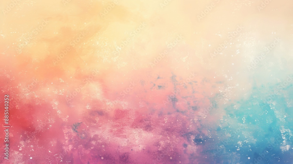 Aufkleber pastel blurred gradient background with a grainy texture, creating a gentle and soothing visual.
