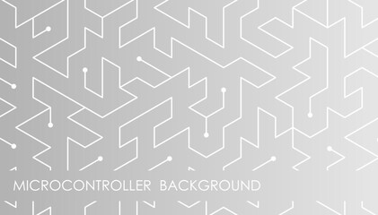 Horizontal silver scheme isometric board abstract background with engineering track maze, cover, site presentation in HD format. UI template layout for web design of internet products. Vector banner