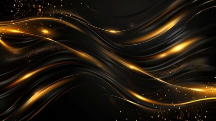 A luxurious golden and black background for award ceremonies and invitations.

