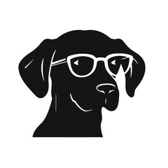 dog wearing glasses