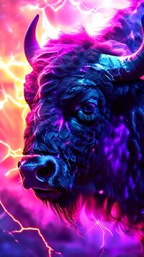 bisonte nero e fulmini