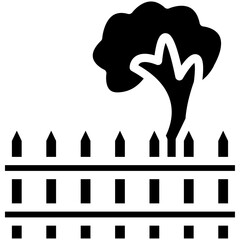 Yard vector icon illustration of Home Improvements iconset.