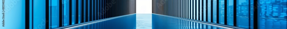 Poster abstract blue lines and light abstract background for technology, data, and digital concepts - futur