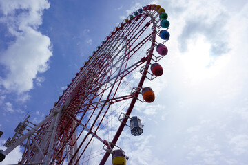 Ferris wheel against a sky