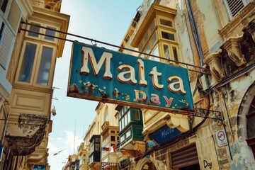 Obraz premium Malta independent day tribute: text background, wallpaper, banner with ample copy space, perfect for poster, card, flyer, and greeting, celebrating the spirit of national independence and pride.