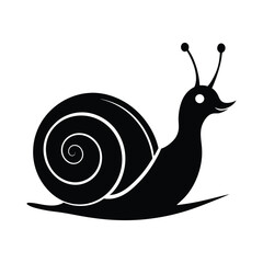 Snail Silhouette Vector Illustration