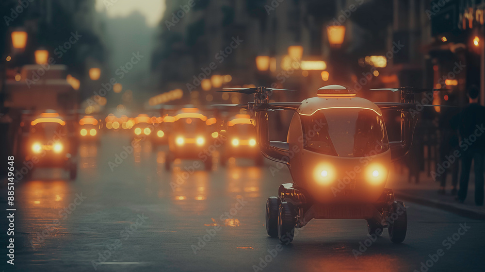 Poster connected delivery drones using iot technology to optimize routes and schedules, ensuring efficient 