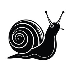Snail Silhouette Vector Illustration