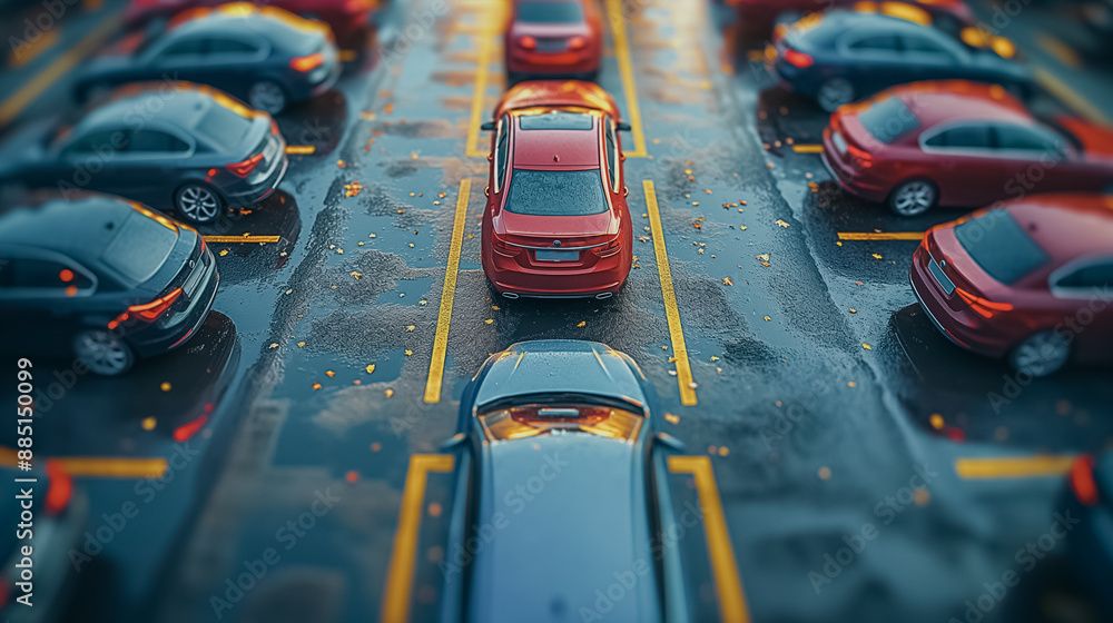 Poster a smart parking system in a busy urban area, using iot sensors to detect available parking spots and