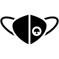 Dust Mask vector icon illustration of Home Improvements iconset.