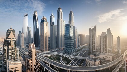 Obraz premium 未来都市の景観