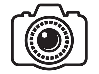 camera vector illustration. good for camera icon, photography, or videography industry. simple line art flat with grey color style Pro Vector