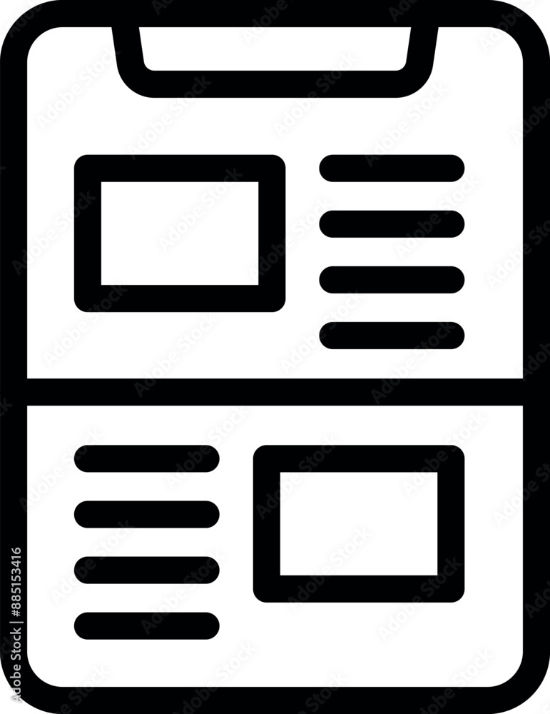 Wall mural mobile app development process showing wireframing stage icon, simple style