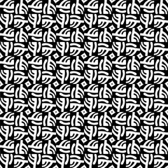 Abstract black figures on a whire background. Seamless texture for fashion, textile design,  on wall paper, wrapping paper, fabrics and home decor. Simple repeat pattern.