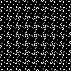 Abstract black figures on a whire background. Seamless texture for fashion, textile design,  on wall paper, wrapping paper, fabrics and home decor. Simple repeat pattern.