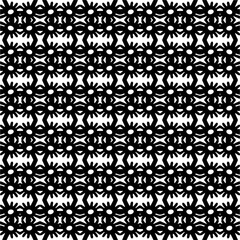 Abstract black figures on a whire background. Seamless texture for fashion, textile design,  on wall paper, wrapping paper, fabrics and home decor. Simple repeat pattern.