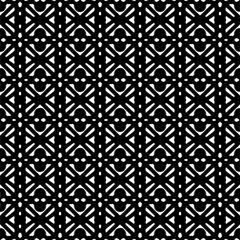 Abstract black figures on a whire background. Seamless texture for fashion, textile design,  on wall paper, wrapping paper, fabrics and home decor. Simple repeat pattern.