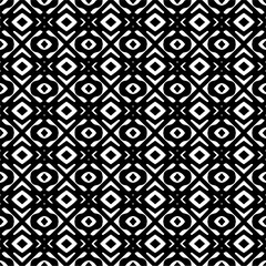 Abstract black figures on a whire background. Seamless texture for fashion, textile design,  on wall paper, wrapping paper, fabrics and home decor. Simple repeat pattern.