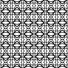 Abstract black figures on a whire background. Seamless texture for fashion, textile design,  on wall paper, wrapping paper, fabrics and home decor. Simple repeat pattern.