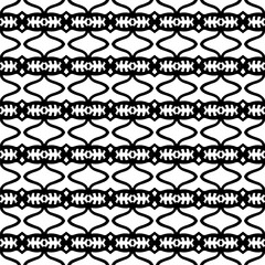 Abstract black figures on a whire background. Seamless texture for fashion, textile design,  on wall paper, wrapping paper, fabrics and home decor. Simple repeat pattern.