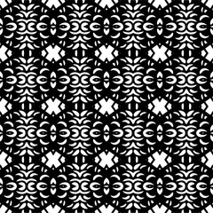 Abstract black figures on a whire background. Seamless texture for fashion, textile design,  on wall paper, wrapping paper, fabrics and home decor. Simple repeat pattern.