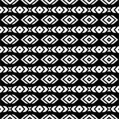 Abstract black figures on a whire background. Seamless texture for fashion, textile design,  on wall paper, wrapping paper, fabrics and home decor. Simple repeat pattern.