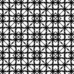 Abstract black figures on a whire background. Seamless texture for fashion, textile design,  on wall paper, wrapping paper, fabrics and home decor. Simple repeat pattern.