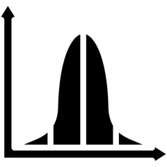 Bell Shaped Graph vector icon illustration of Business & Economy iconset.