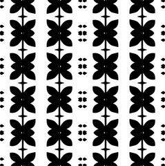 Abstract black figures on a whire background. Seamless texture for fashion, textile design,  on wall paper, wrapping paper, fabrics and home decor. Simple repeat pattern.