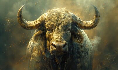 Portrait Minotaur Bull Headed Mythical