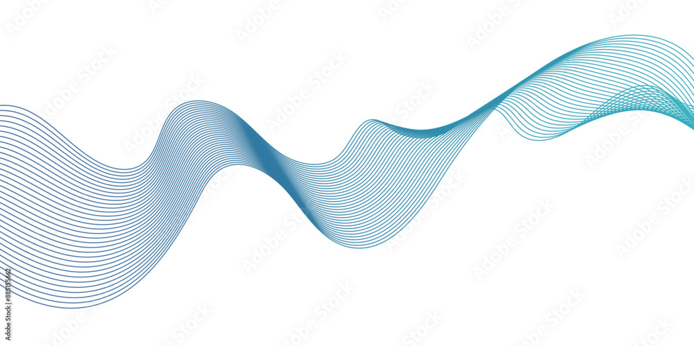 Wall mural abstract white background with smooth lines. abstract blend wave lines and technology background. dy