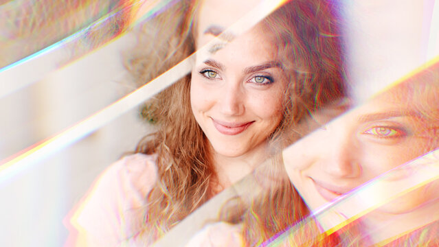 Diagonal Lines Multiscreen Prism