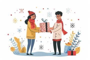 Presenting gifts on holidays brings joy and festive cheer to every celebration.