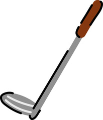 stick golf ball cartoon illustration icon