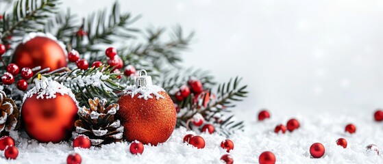 Bright and cheerful holiday theme with ample white space