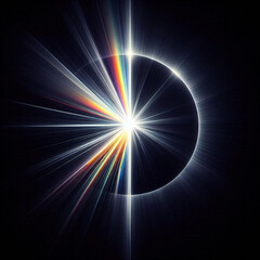 Abstract star burst, flare light effect