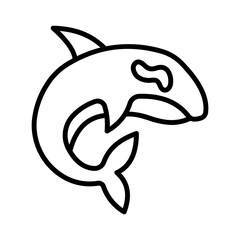 Naklejka premium Killer Whale Lineart