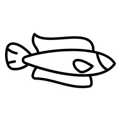 Mackerel Fish Lineart