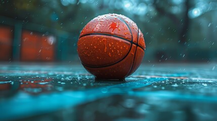 Obraz premium Basketball Court Floor Pattern