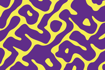 Wavy bold curved lines and squiggles ornament. brush strokes vector seamless pattern. 