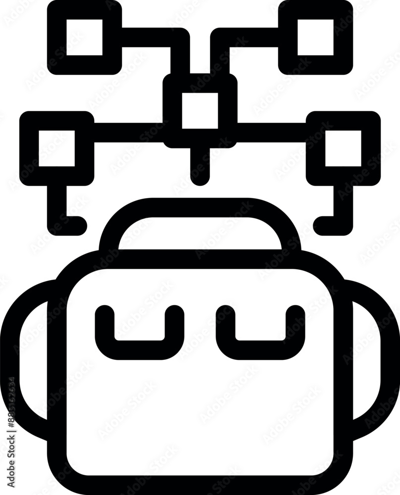 Poster robot managing multiple devices, showcasing the power of artificial intelligence and automation in m