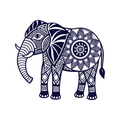 Elephant mandala Clip art isolated vector illustration on a white background